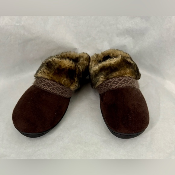Brown Fur-Lined Women's Slippers - Picture 12 of 16